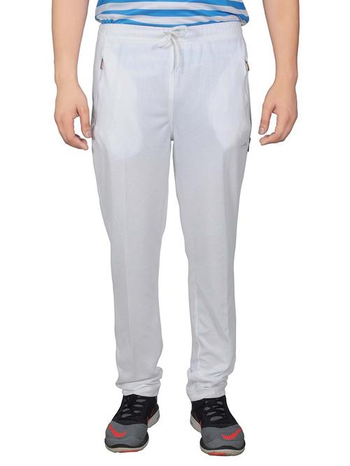 white polyester  ankle length track pant - 11437575 - Very Small Image - 1