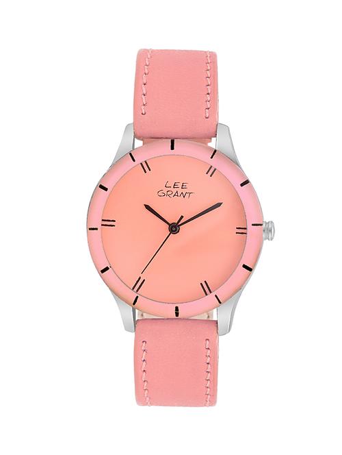 solid pink leatherette wrist watch - 11439257 - Very Small Image - 1