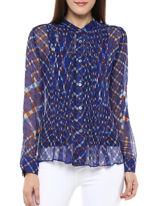 blue viscose shirt - 11439929 - Very Small Image - 1