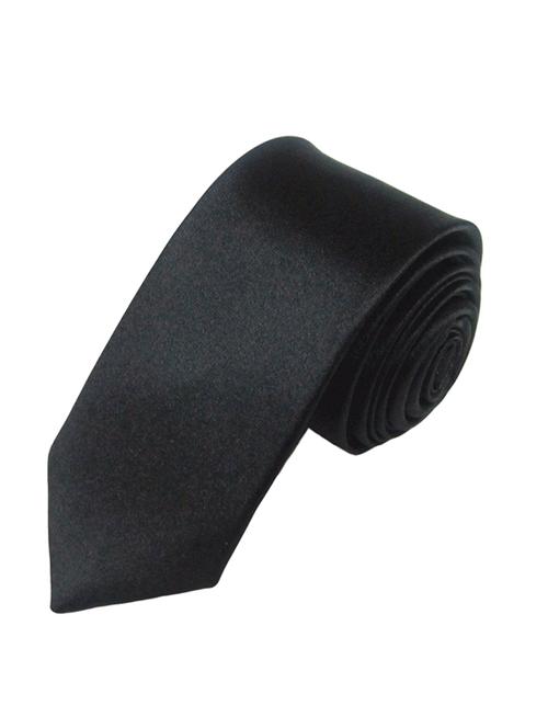 solid black cotton tie - 11440411 - Very Small Image - 1