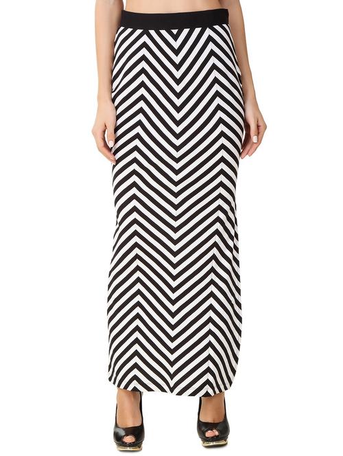 black blended knit long skirts - 11441417 - Very Small Image - 1