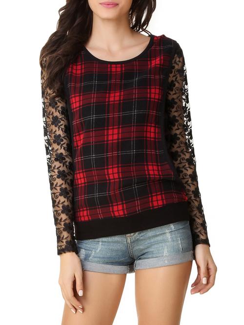 Red Jersey Top - 11441447 - Very Small Image - 1
