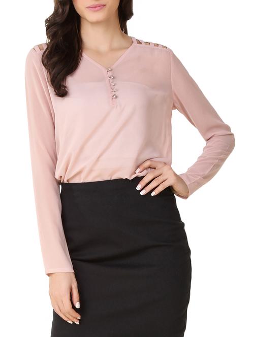 pink georgette top - 11441450 - Very Small Image - 1