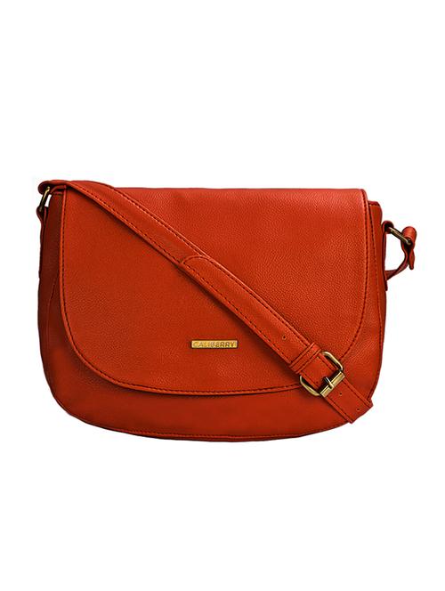 orange leatherette sling bag - 11441558 - Very Small Image - 1