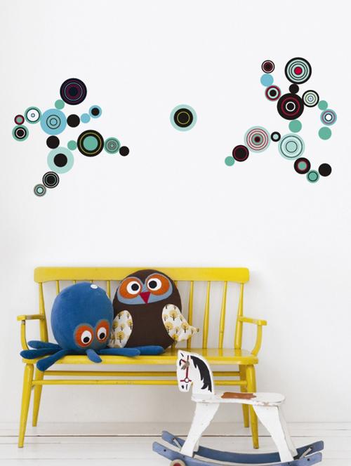 circle patterns multicolor wall sticker - 1144624 - Very Small Image - 1