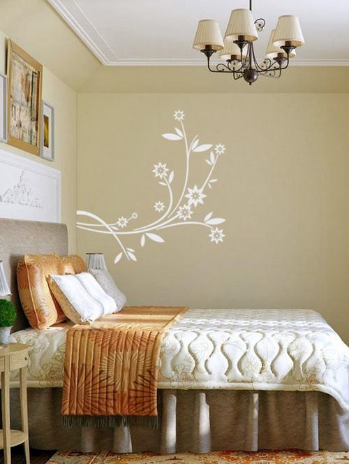 white floral vinyl wall sticker - 1144659 - Very Small Image - 1