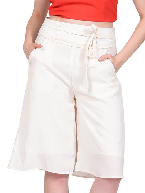 white polyester culottes - 11449272 - Very Small Image - 1