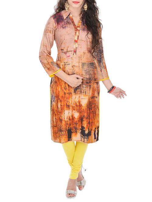 yellow cotton kurta - 11449666 - Very Small Image - 1