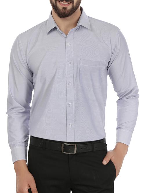 grey color, cotton formal shirt - 11450131 - Very Small Image - 1