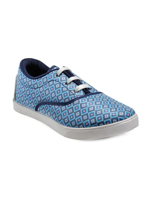 blue canvas lace up sneakers - 11454244 - Very Small Image - 1