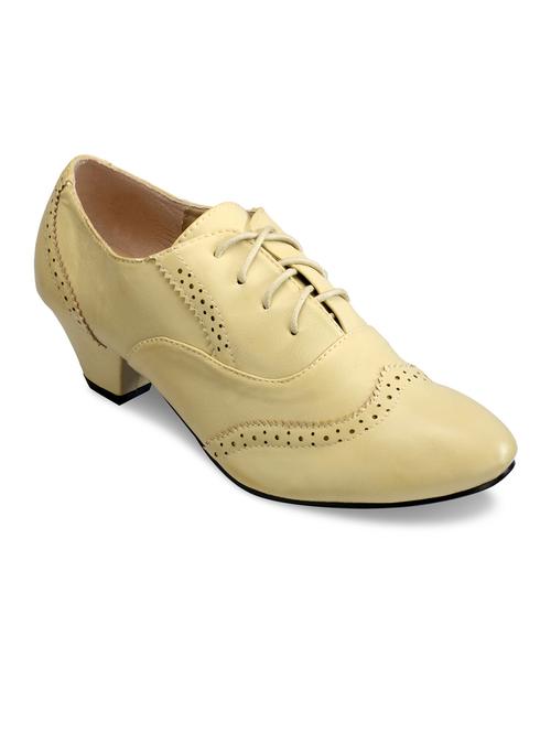 beige synthetic lace up boots - 11454672 - Very Small Image - 1