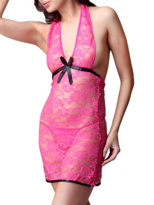 pink net halter  baby doll - 1145496 - Very Small Image - 1