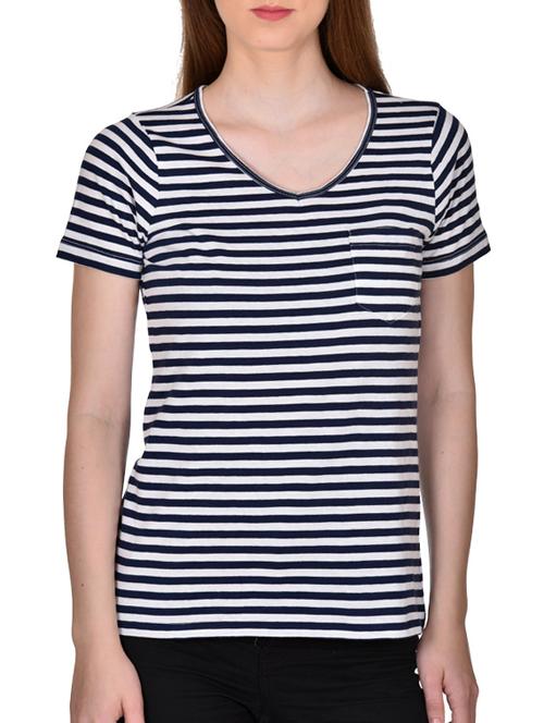 navy blue jersey cotton tee - 11456533 - Very Small Image - 1