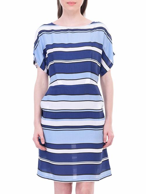 blue polyester aline dress - 11459191 - Very Small Image - 1