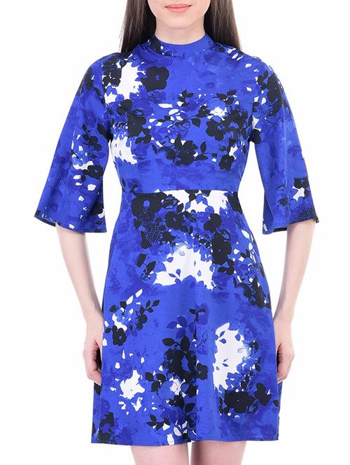 blue polyester aline dress - 11459194 - Very Small Image - 1