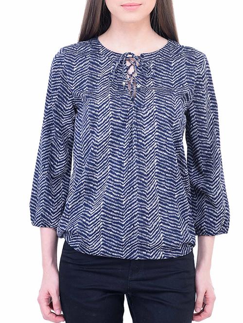 blue polyester regular top - 11459427 - Very Small Image - 1