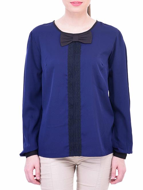 blue polyester regular top - 11459434 - Very Small Image - 1