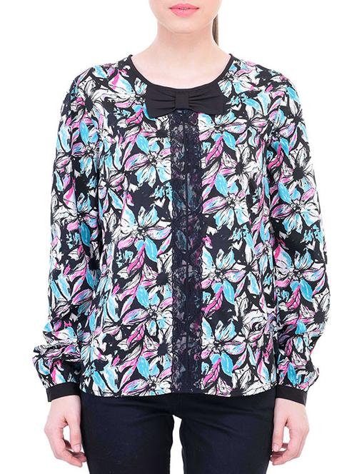 blue printed polyester regular top - 11459439 - Very Small Image - 1