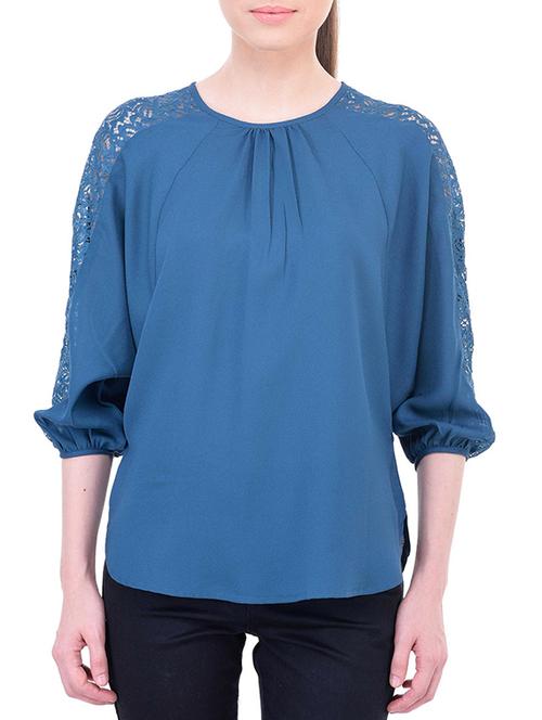 blue polyester regular top - 11459468 - Very Small Image - 1