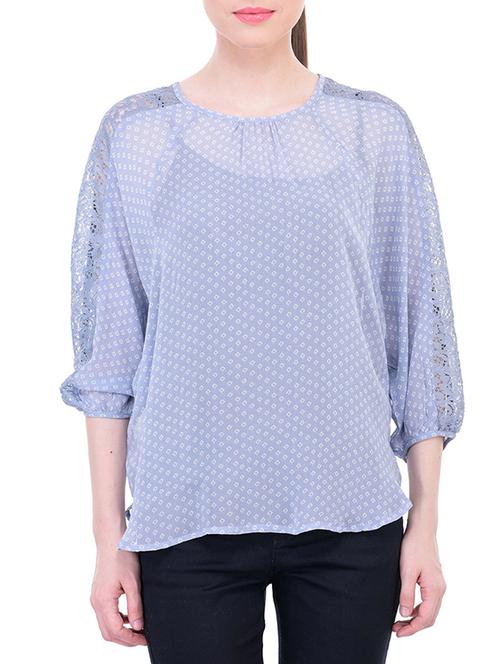 blue polyester regular top - 11459472 - Very Small Image - 1
