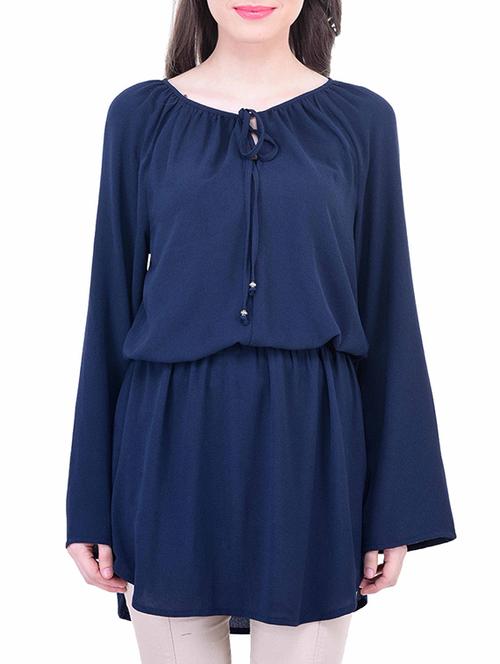 dark blue polyester regular tunic - 11459613 - Very Small Image - 1