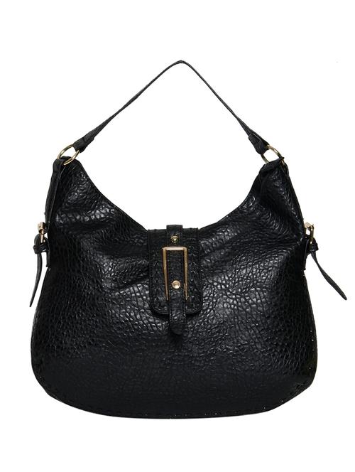black leatherette textured handbag - 11460029 - Very Small Image - 1