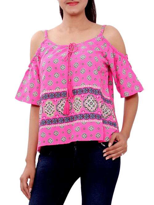 multi colored crepe regular tunic - 11461577 - Very Small Image - 1