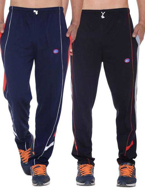 multi colored cotton  ankle length track pant - 11462186 - Very Small Image - 1