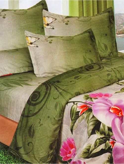floral printed 3d double bed sheet set - 11463573 - Very Small Image - 1