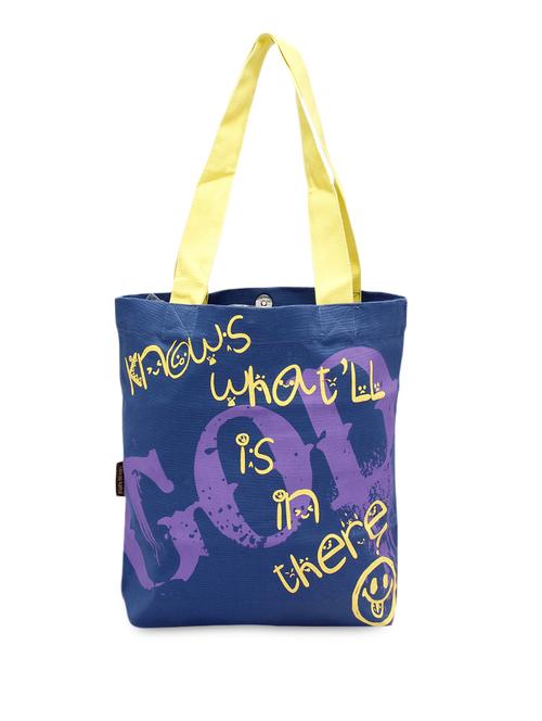 Quoted Blue Canvas Tote Bag - 1146406 - Very Small Image - 1