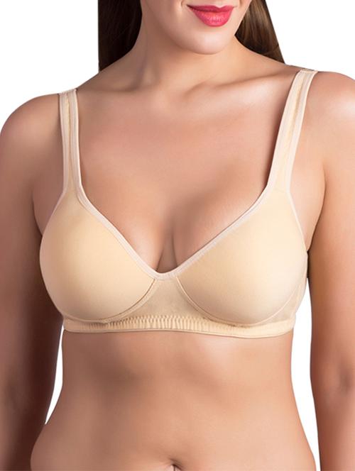 beige color cotton bra - 11467267 - Very Small Image - 1