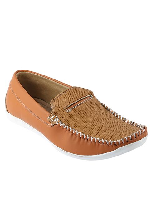 tan synthetic slip on loafers - 11468232 - Very Small Image - 1