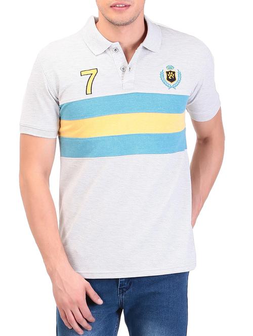 white color, cotton polo t-shirt - 11477149 - Very Small Image - 1