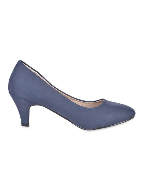 round toe blue leatherette pumps - 1147737 - Very Small Image - 1