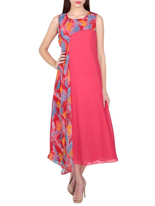 pink a-line maxi dress - 11477604 - Very Small Image - 1