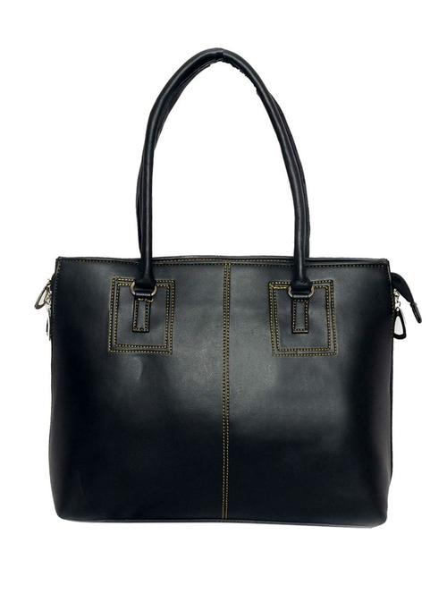 solid black leatherette handbag - 11477940 - Very Small Image - 1