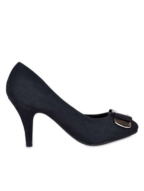 Black Bow Embellished Heel Pumps - 1147804 - Very Small Image - 1