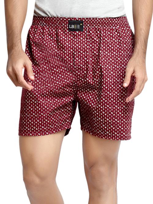 brown cotton printed boxer - 11478375 - Very Small Image - 1