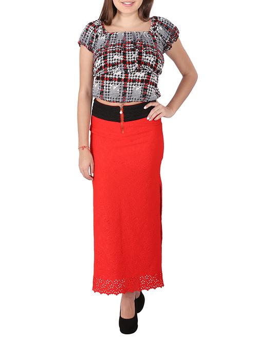 multicolored georgette crop top - 11478966 - Very Small Image - 1