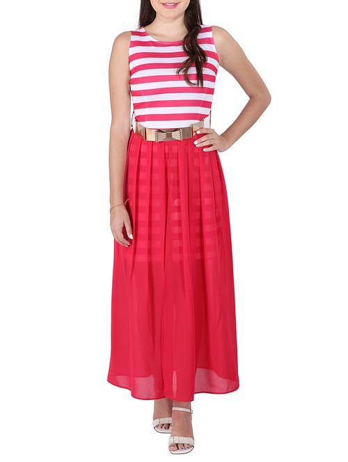 pink georgette dress - 11480790 - Very Small Image - 1