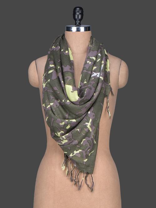 camouflage print viscose scarf - 1148403 - Very Small Image - 1