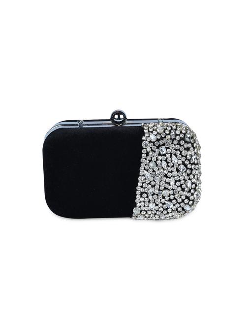 crystals embellished velvet box clutch - 1148661 - Very Small Image - 1