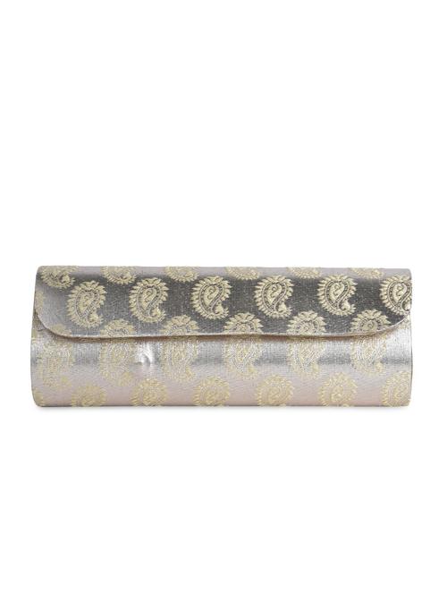 cylindrical paisley brocade pattern silk clutch - 1148668 - Very Small Image - 1