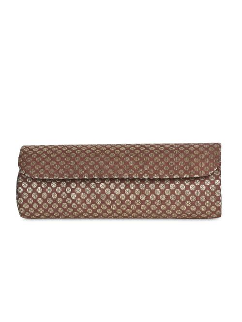 cylindrical brocade brown silk clutch - 1148671 - Very Small Image - 1
