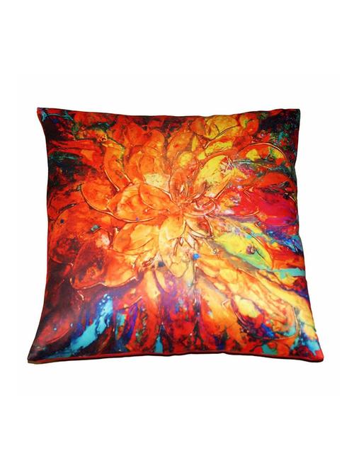 Multicoloured Printed Polysilk Cushion Cover - 11488021 - Very Small Image - 1