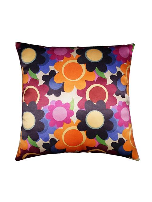 Multicoloured Printed Polysilk Cushion Cover - 11488038 - Very Small Image - 1