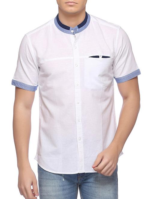 white linen casual shirt - 11489063 - Very Small Image - 1