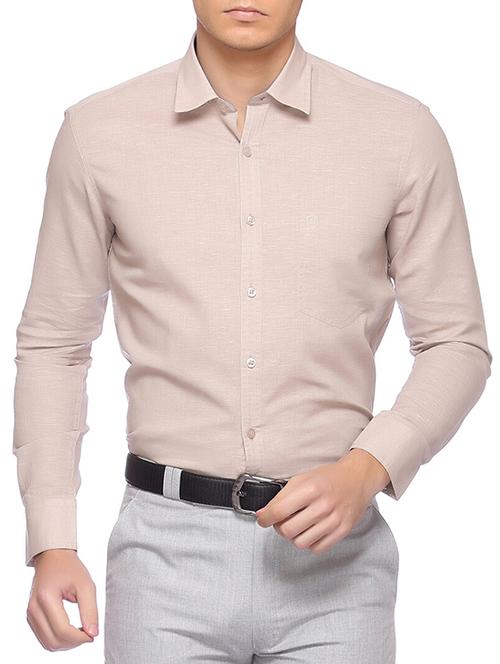 dust pink linen formal shirt - 11489079 - Very Small Image - 1