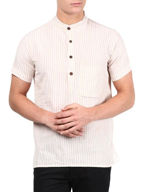 white cotton kurta - 11489576 - Very Small Image - 1