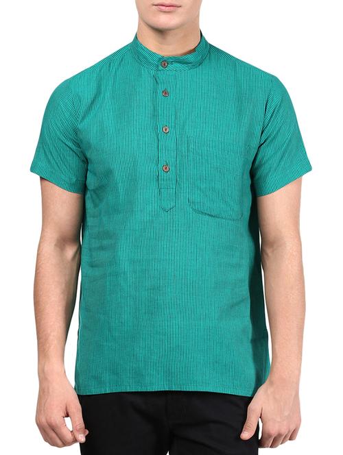 blue cotton kurta - 11489584 - Very Small Image - 1